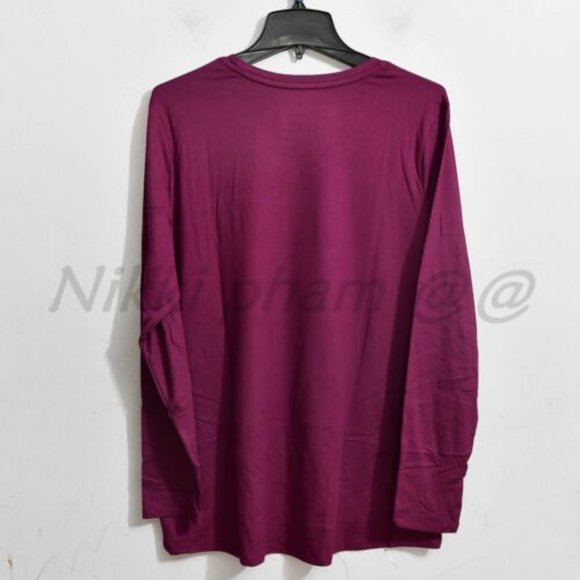 Skechers GoWalk Women’s Active Tunic Long Sleeves Top Shirt in  Purple - Picture 4 of 5